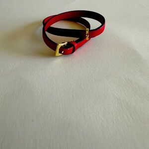 Carolina Herrera Double Wrap Around Leather
Bracelet